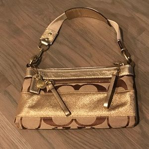 Gold Authentic Coach handbag!